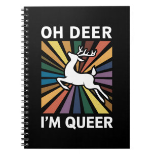 Cuaderno Oh Ciervo Soy LGTB Orgullo Arcoíris Gay Lesbiana 