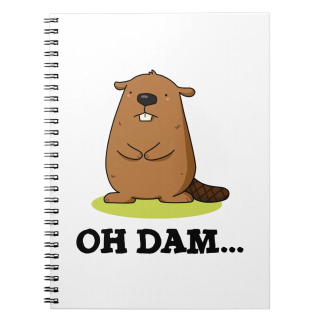 Cuaderno Oh Dam Chiste Pun de Castor  (Frente)
