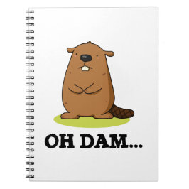 Cuaderno Oh Dam divertido castor Pun 