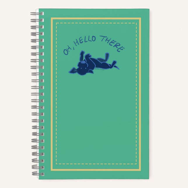 Cuaderno "Oh Hello There" del Black Lab Puppy Green Persona (Anverso)