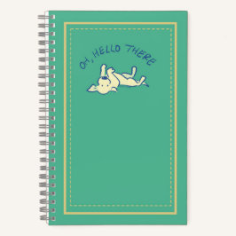 Cuaderno "Oh Hello There" del Yellow Lab Puppy Green Person