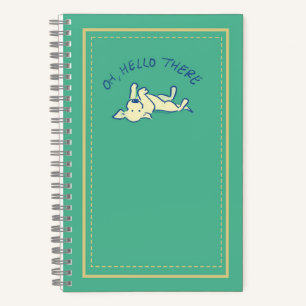 Cuaderno "Oh Hello There" del Yellow Lab Puppy Green Person