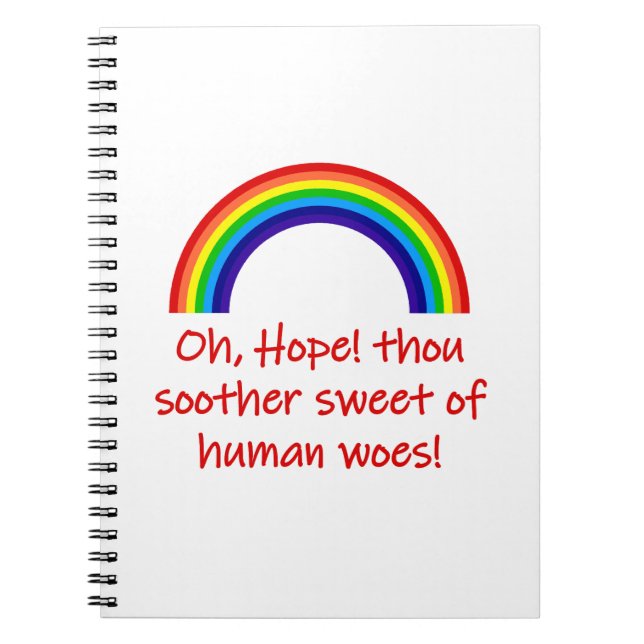 Cuaderno Oh HOpe Thou Soother Sweet (Frente)