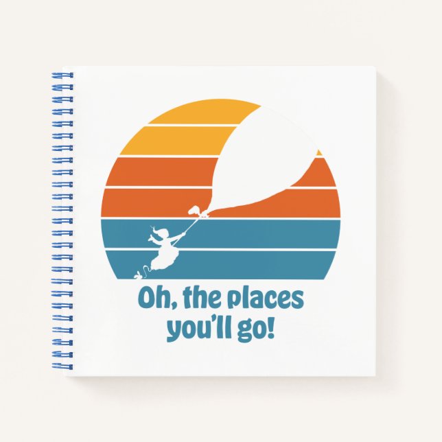 Cuaderno ¡Oh, los lugares a los que irás! Atardecer Retro (Anverso)