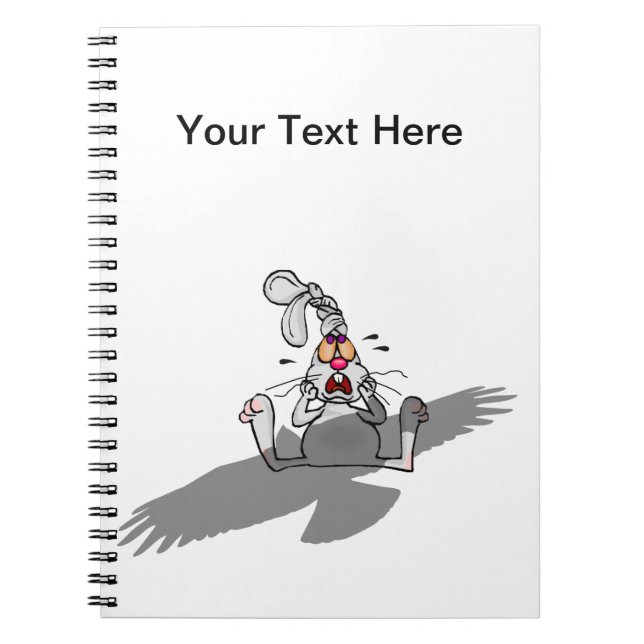 Cuaderno ¡Oh, no! Personalizado de conejo (Frente)