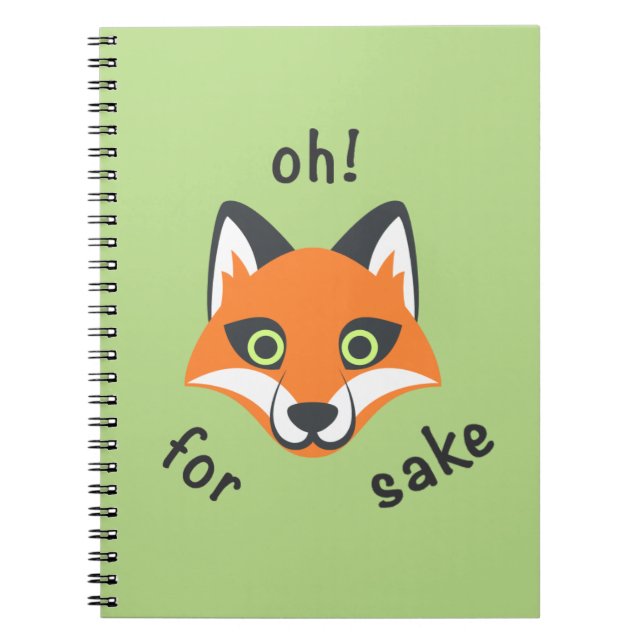 Cuaderno ¡Oh! Para el personalizado de Emoji de frases Fox  (Frente)