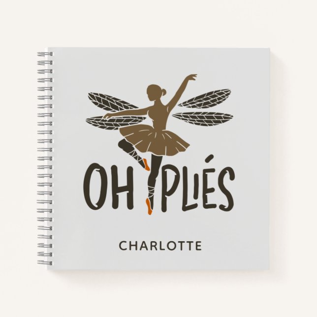 Cuaderno Oh Plies Bailarina Personalizada (Anverso)