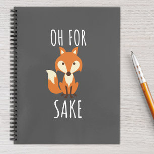 Cuaderno Oh Por Fox Sake, Gracioso, Gris Oscuro