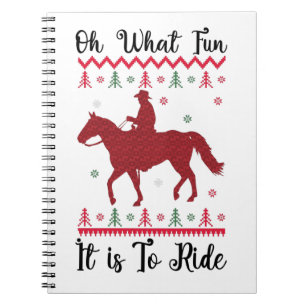 Cuaderno Oh Qué Diversión Es Montar Caballo Navidad
