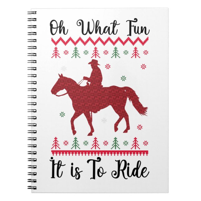 Cuaderno Oh Qué Diversión Es Montar Caballo Navidad (Frente)