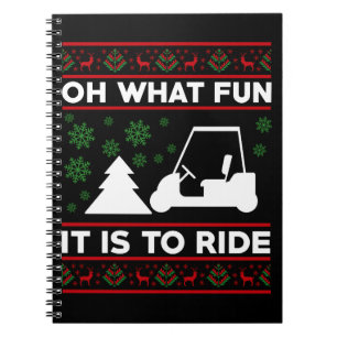 Cuaderno Oh Qué Diversión Es Montar En Carro De Golf Navida