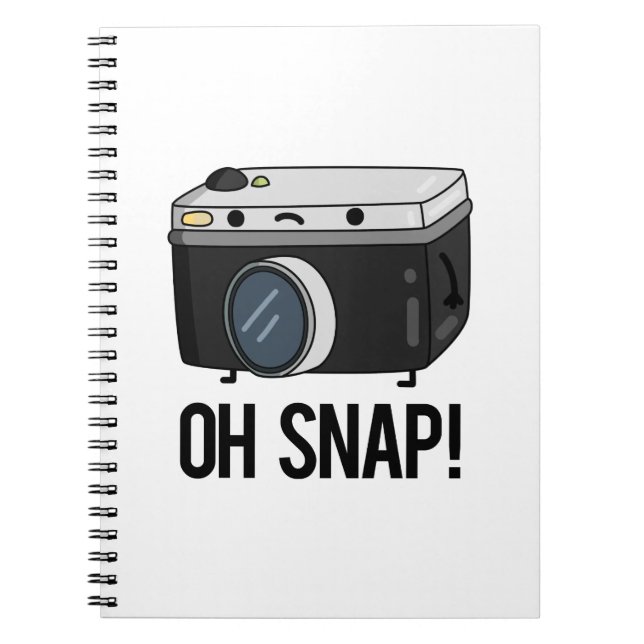 Cuaderno Oh Snap Cámara Divertida Juego de Palabras  (Frente)