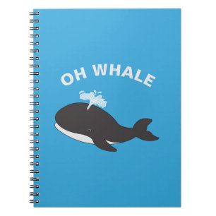 Cuaderno Oh Whale Funny Ocean Sea Animal Fish Pun