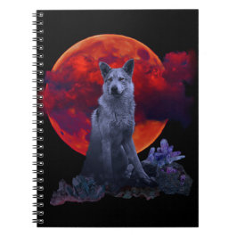Cuaderno Oh Wolf Moon | Bloc de notas Gótico Wolf