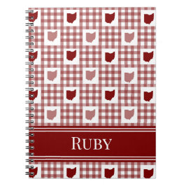 Cuaderno Ohio de Cuadros Rojos