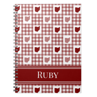 Cuaderno Ohio de Cuadros Rojos