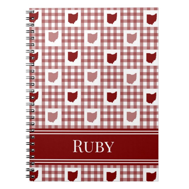 Cuaderno Ohio de Cuadros Rojos (Frente)