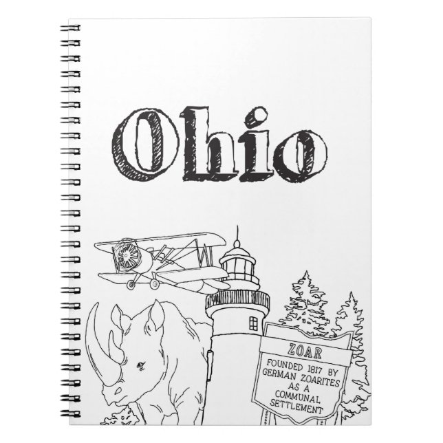 Cuaderno Ohio Vacation Drawing Vacation Art Viaje Diseño (Frente)