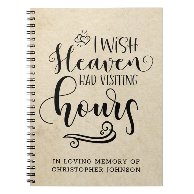 Cuaderno Ojalá El Cielo... Grief Keepsake Journal (Frente)