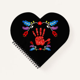 Cuaderno Ojibwe Floral Motif MMIW Black