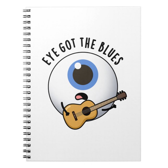 Cuaderno Ojo Con El Blues Cute Eyeball Music Pun (Frente)