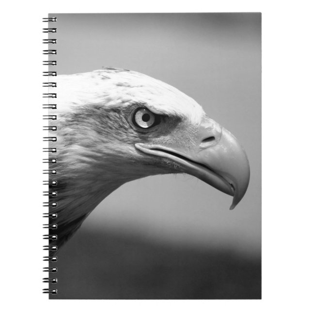 Cuaderno Ojo de águila blanca y negra (Frente)