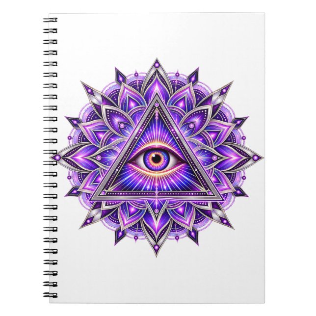 Cuaderno Ojo de Geometría de Orquídea (Frente)
