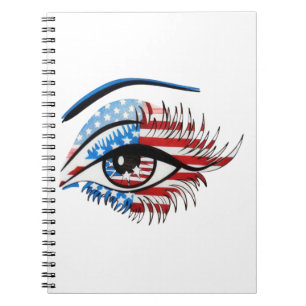 Cuaderno Ojo de la bandera estadounidense, Clipart de subli