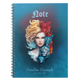 Cuaderno Ojo de León y pelo estrellado