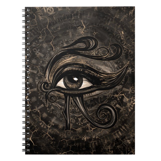 Cuaderno Ojo egipcio del arte de Horus - de Wadjet Digital (Frente)