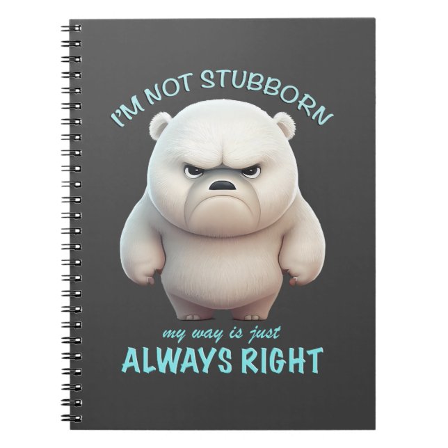 Cuaderno Ojo, no soy testarudo, mi camino es siempre correc (Frente)