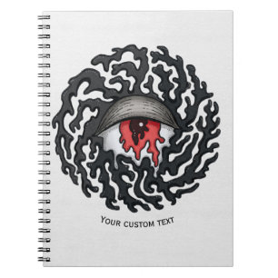 Cuaderno Ojo Trippy con Tentacles - Arte Surrealista Trippy