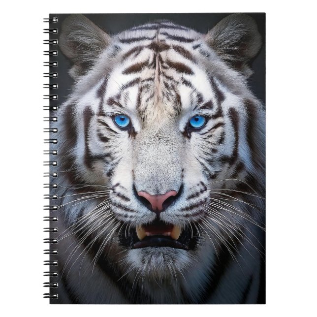 Cuaderno Ojos azules del tigre blanco (Frente)