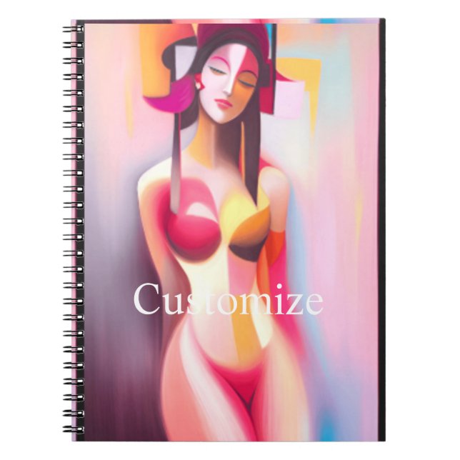 Cuaderno Ojos cerradas hembra posando Thunder_Cove (Frente)