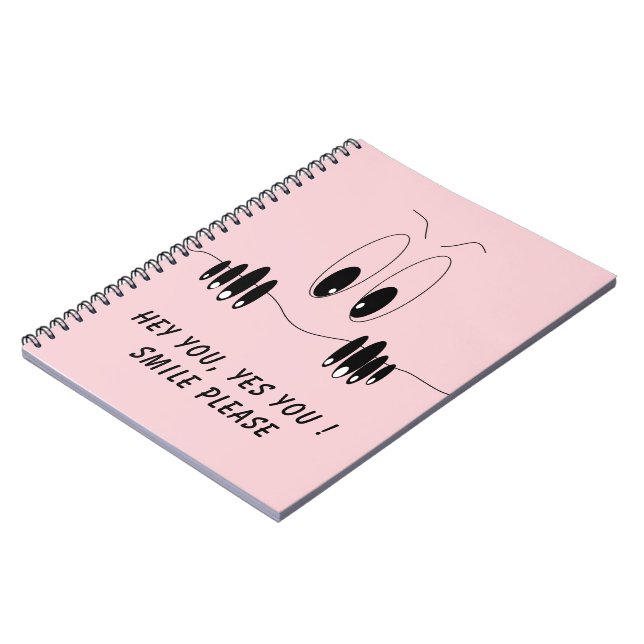 Cuaderno Ojos curiosos - Sonrisa - Añadir tu texto/color (Lado Izquierdo)