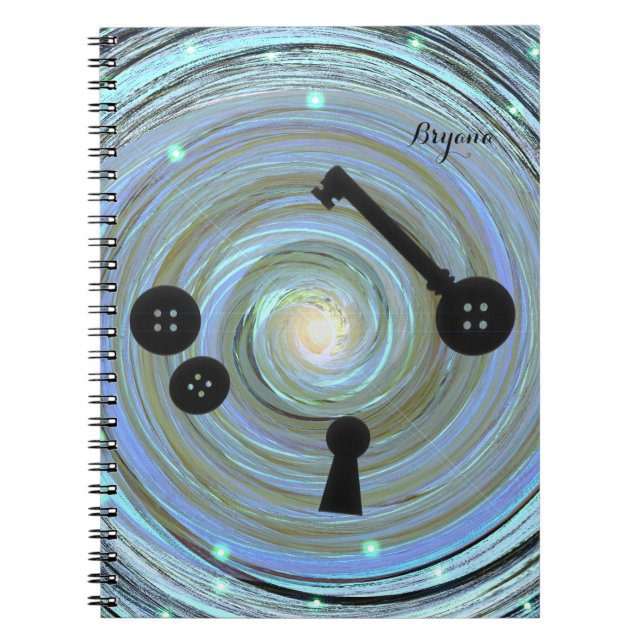 Cuaderno Ojos de botón y llave esqueleto Otro mundo (Frente)