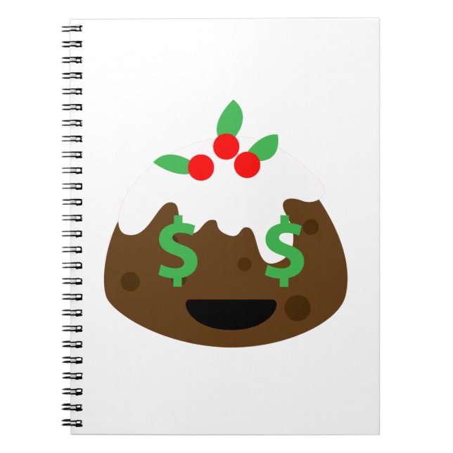 Cuaderno ojos de dinero navidades pudding (Frente)