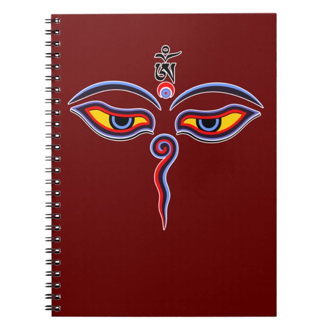 Cuaderno Ojos de la Sabiduría de Buda - ojos del templo Bod (Frente)