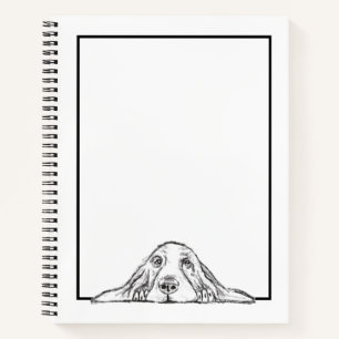 Cuaderno ojos de perrito simple blanco negro