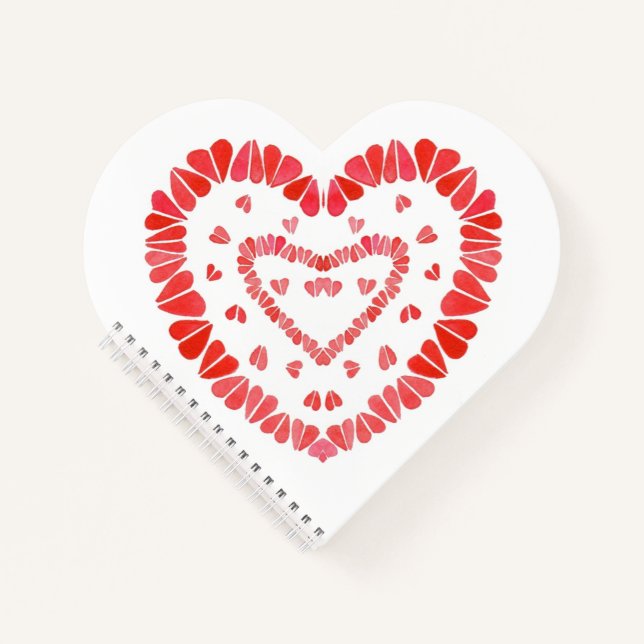 Cuaderno OJOS DULCES Forma de corazón Bloc de notas (Anverso)