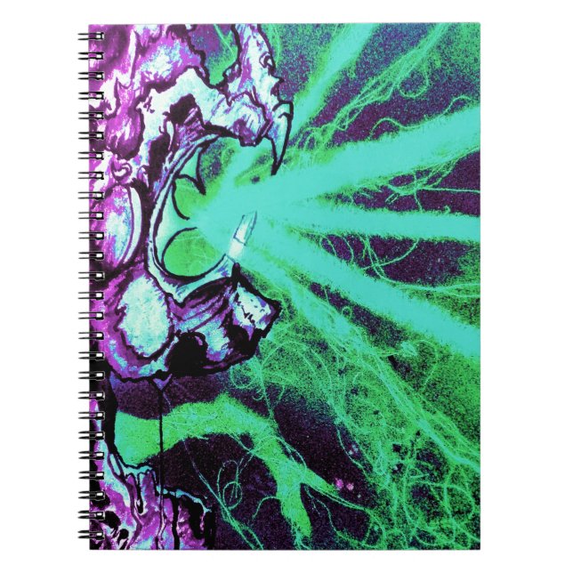 Cuaderno Ojos láser alienígenas con lengua reptil (Frente)