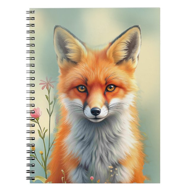 Cuaderno Ojos llamativos de un astuto zorro rojo   (Frente)
