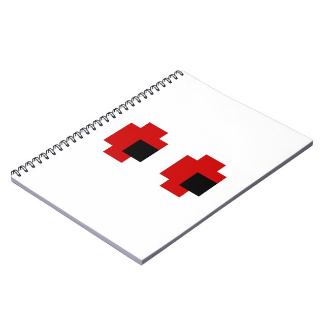 Cuaderno Ojos rojos fantasmagóricos de 8 bits (Lado Izquierdo)