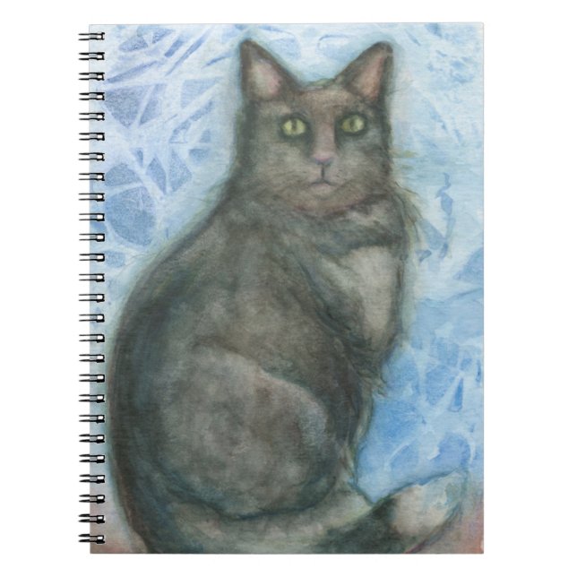 Cuaderno Ojos verdes gatos no muesca ojos negros gatos verd (Frente)