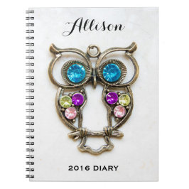 Cuaderno Ojos y alas coloridos de la foto de Jewerly del