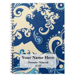 Cuaderno Ola abstracta de Batik indonesio