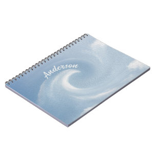 Cuaderno Ola Azul 1 Plantilla de nombre pacífico de calumni