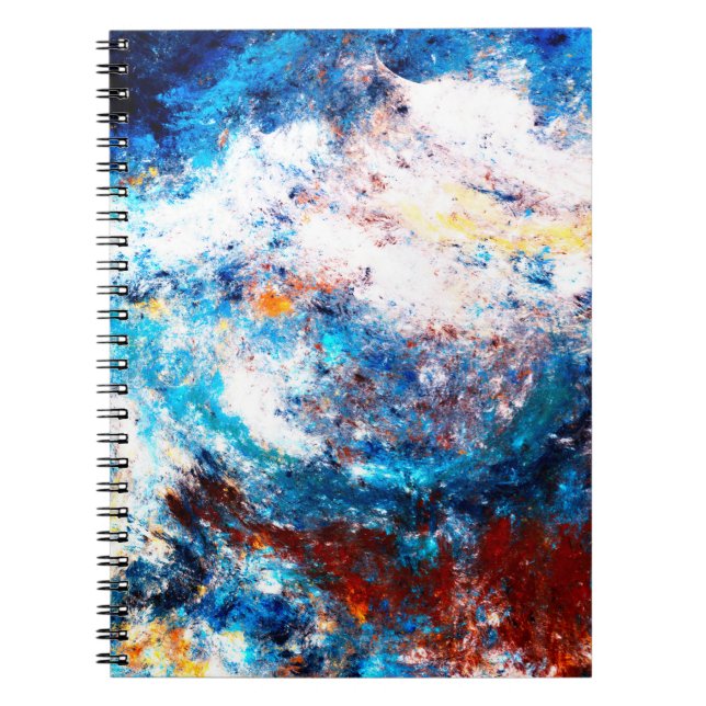 Cuaderno Ola azul del mar. Frascos artísticos de pinturas b (Frente)
