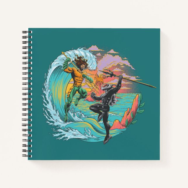 Cuaderno Ola de marea de marea de manta negra (Anverso)