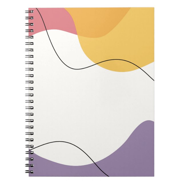 Cuaderno Ola de sol arte abstracto moderno (Frente)